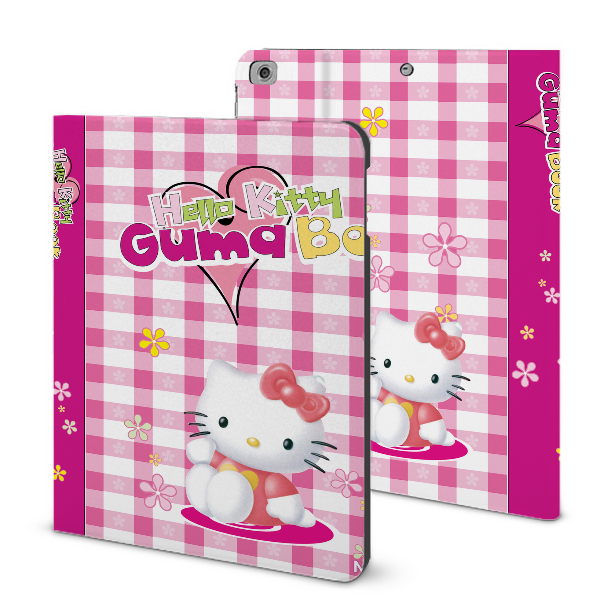 （画像用） Hello Kitty ハローキティ IPad ケース ブック型 PUレザー TPU 耐衝撃 軽量 薄型 ペン収納なし 全面保護 IPad 各モデル対応